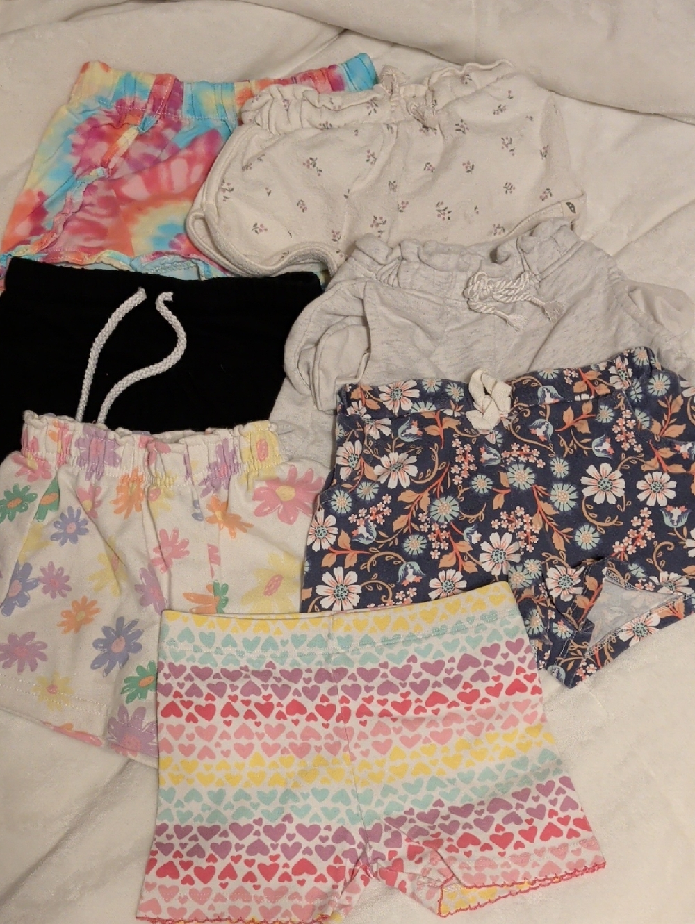 Colorful Girls' Shorts Set 7 Piece